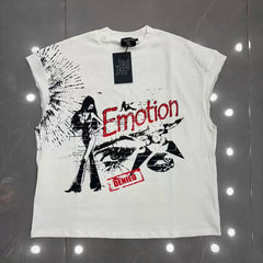 Mixed Emotion White Tank Top – Emotion Denied Dark Print