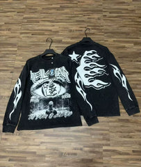 Hellstar All-Seeing Eye Graphic Long Sleeve Tee - Black