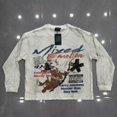 Mixed Emotion White Long Sleeve Tee – Colorful Cupid Art Print