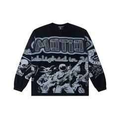 Mixed Emotion Alien Rock Band Graphic Long‑Sleeve Tee