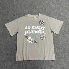 Broken Planet So Many Planets Graphic T-Shirt - Light Grey