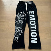 Mixed Emotion Black Pants – Cupid Emotion Print