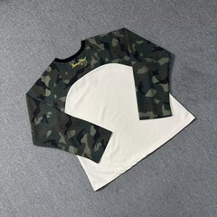 Broken Planet Camo Raglan Waffle Long Sleeve T-Shirt