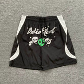Broken Planet Alien Skull Graphic Color Block Nylon Shorts - 4 Colors Available
