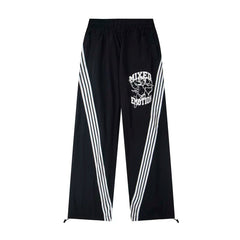 Mixed Emotion Side‑Stripe Logo Track Pants