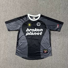 Broken Planet Soccer Jersey - Black Grey