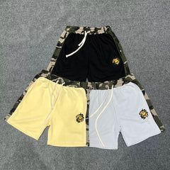 Broken Planet Camo Trim Embroidered Sweat Shorts‑3 Colors