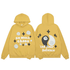 Broken Planet So Much Chaos Yellow Oversized Hoodie