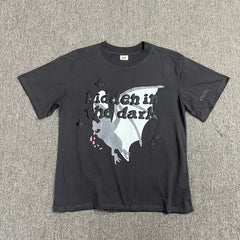Broken Planet Hidden In The Dark Graphic T-Shirt - Charcoal Grey