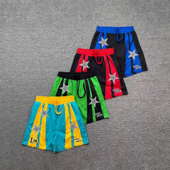 Broken Planet Star Graphic Vertical Stripe Basketball Shorts (4 Colors)