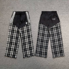 Broken Planet Plaid Patchwork Wide Leg Pants‑2 Colors