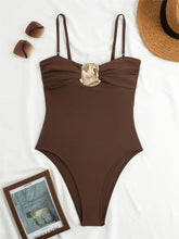 Strappy One Piece Swimsuit Women Swimwear Solid Bodysuit Bathers Bathing Swimming Swim Suit Female Summer Beachwear