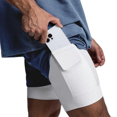 Men’s 2-in-1 Quick-Dry Gym Shorts for Active Training