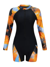 One Piece Long Sleeve Swimwear Women Sporty Swimming Sun Protection Swimsuit Female Surfing Quick Drying Bodysuit