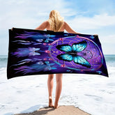 Butterfly Beach Towel, Super Soft Absorbent Bath Towel, Extra Large Travel Towel for Sports Pool Swimming Pool Bathroom Camping