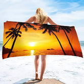 Extra Large Coconut Tree Beach Towel Sand Free Extra Large Cool Beach Towel for Women, Quick Dry Highly Absorbent Beach Towel