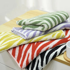 Striped Tiger Pattern Hand Towel Cotton Soft Skin-friendly Face Towel Quick-drying Absorbent Towel For Home Bathroom 29*13in