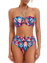 Halter Bandeau Bikini Women High Waist Swimsuit Female Padded Swimwear Bathers Bathing Swimming Swim Suit Summer Beachwear