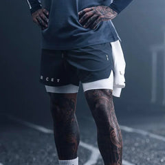Men’s 2-in-1 Quick-Dry Gym Shorts for Active Training