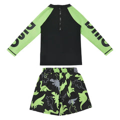 Kid's Split Swimsuit Boys Cartoon Sunscreen Boys Quick-drying Baby Swimming Suit Teenage Children's Swimwear with Cap