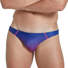Men's Triangle Polka Dot Gradient Elastic Waist Fashion Sports Casual Beach Swimming Trunks Flat Angle
