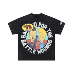 Rough Play Bandaid for the Battle Wounds Oversized Tee — Black