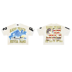 Rare Peace SOS The End Of An Era Crop Tee — White