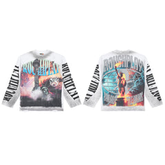 Rough Play Liberty Apocalypse Oversized Long Sleeve Tee — White