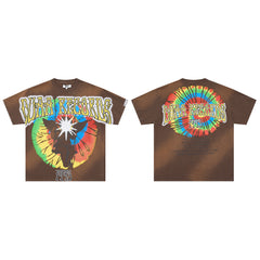 DUAA Records 1993 Angel Oversized Graphic Tee — Washed Brown