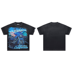DUAA On the Road Oversized Graphic Tee — Malibu California Black
