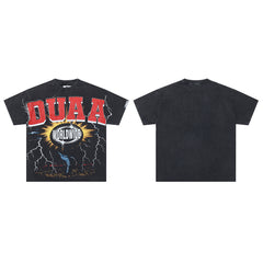 DUAA Worldwide Storm Oversized Graphic Tee — Black