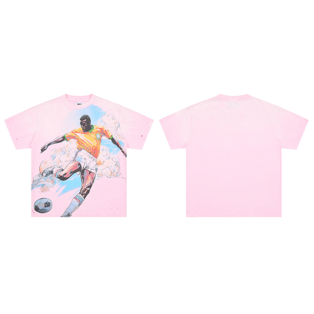 DUAA Pelé Legend Oversized Graphic Tee — Pink