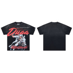 DUAA Polo Sports Division Oversized Graphic Tee — Black