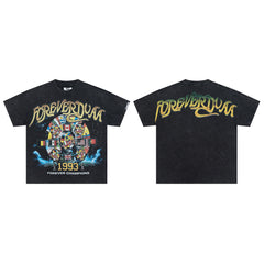 DUAA Forever Champions 1993 Oversized Graphic Tee — Washed Black