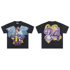 DUAA Legends Forever Oversized Graphic Tee — Washed Black
