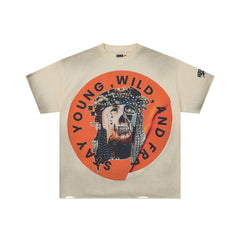 Rough Play Stay Young Wild and Free Oversized Tee — Cream