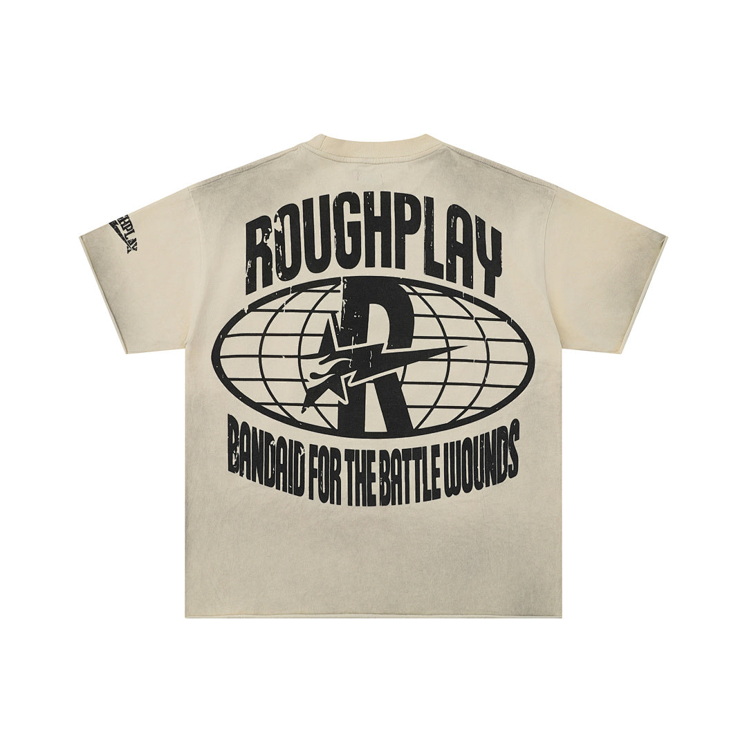 Rough Play Stay Young Wild and Free Oversized Tee — Cream