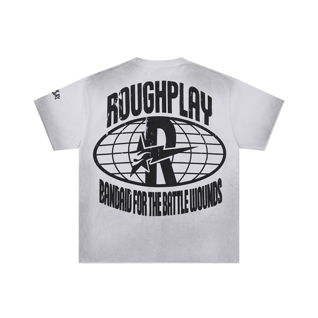 Rough Play Stay Young Wild and Free Oversized Tee — White