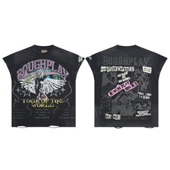 Rough Play Tour of the World Oversized Graphic Tee — Black