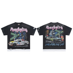 Rough Play We Own the Night Oversized Graphic Tee — Black