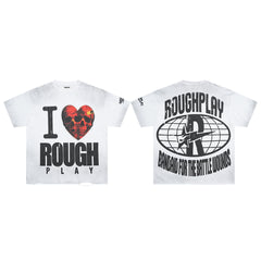 Rough Play I Love Rough Play Oversized Tee — White