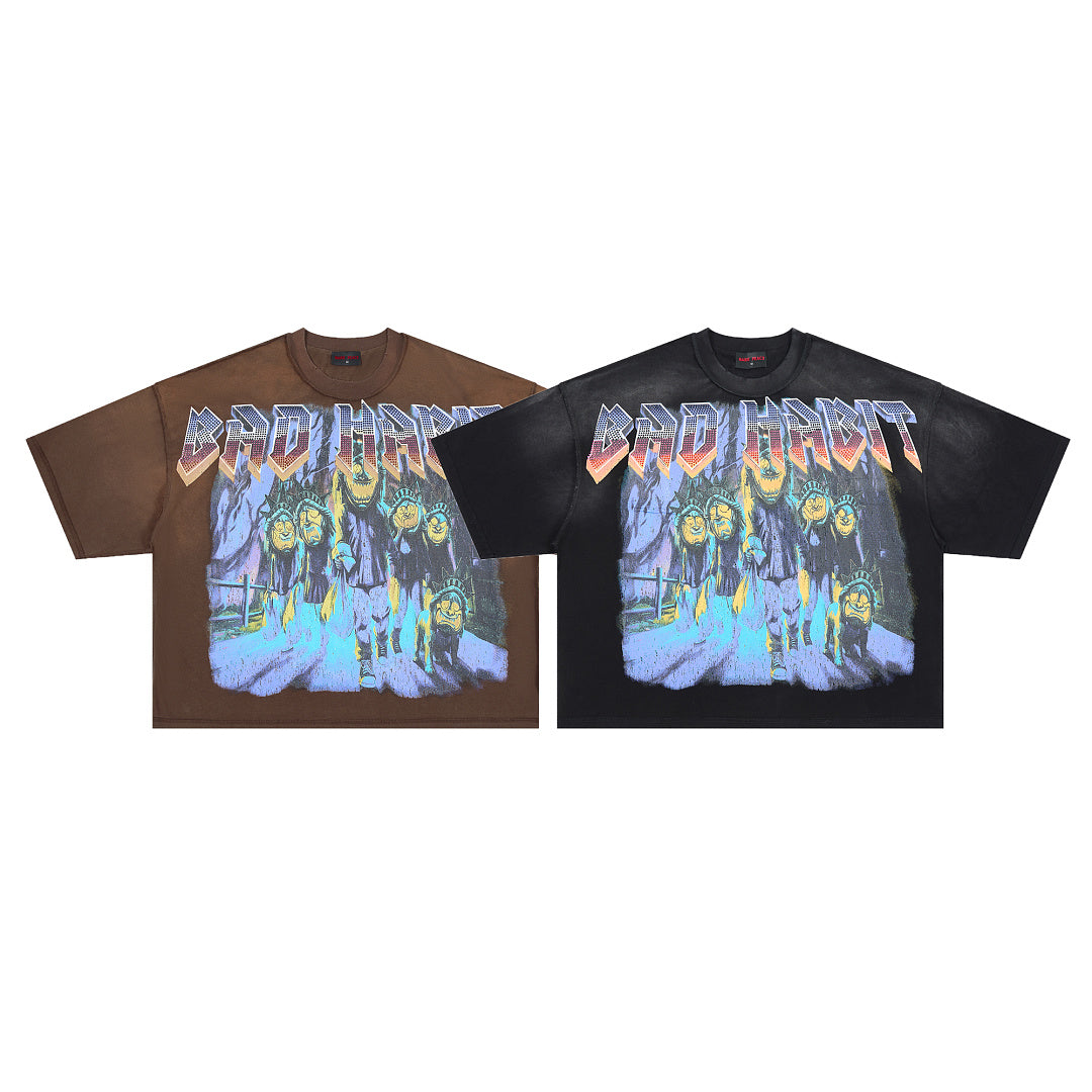 Rare Peace Bad Habit Oversized Graphic Tee