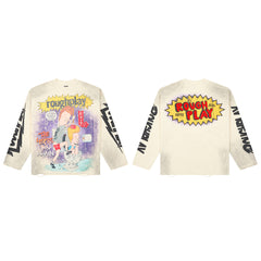 Rough Play The Losers Win Again Oversized Long Sleeve — Cream