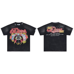 DUAA Hotline 8 Ball Oversized Graphic Tee — Black