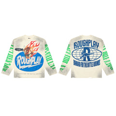 Rough Play The World Is Yours Oversized Long Sleeve — Cream