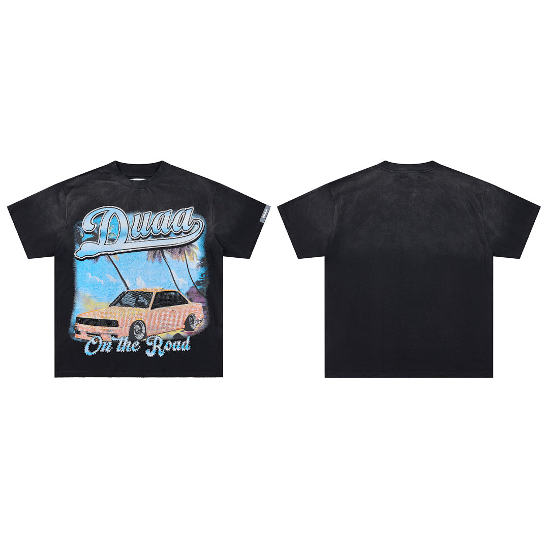 DUAA On The Road Oversized Graphic Tee — Black