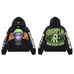 Rough Play Can’t Feel My Face Oversized Hoodie — Black