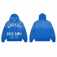 Vale Forever Valley Dreams Rhinestone Galaxy Zip Hoodie — Blue