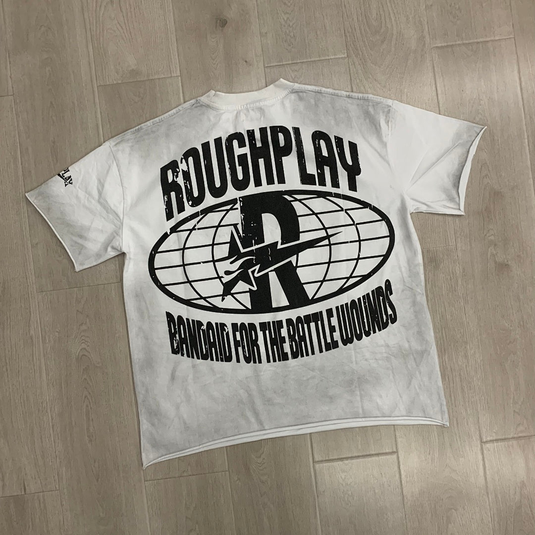 Rough Play Stay Young Wild and Free Oversized Tee — White