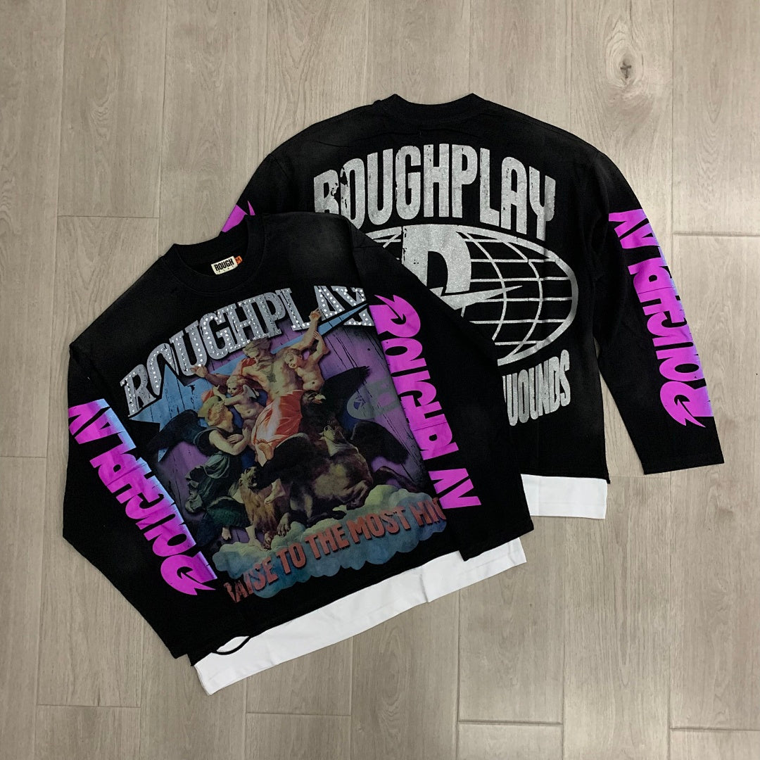 Rough Play Praise to the Most High Oversized Long Sleeve — Black